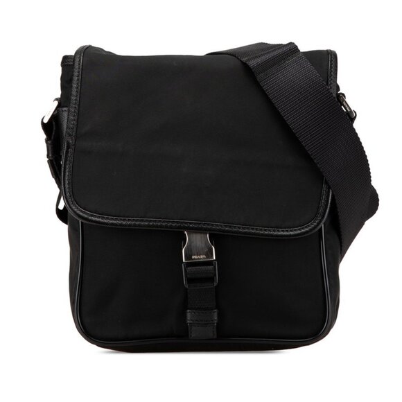 PRADA Black Leather Shoulder Bag - Picture 1 of 12